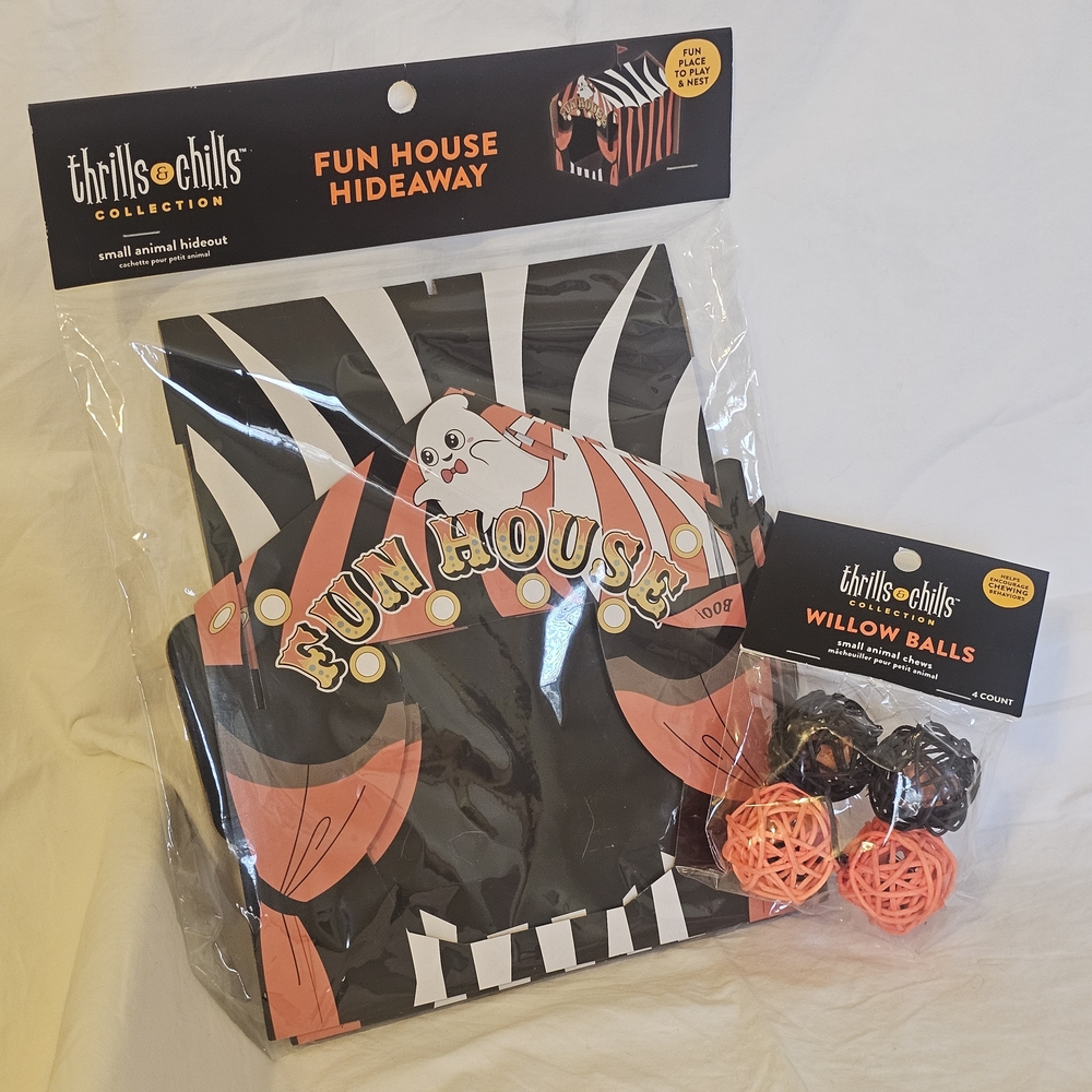 Fun House Hideaway with Willow Balls - Black and Orange